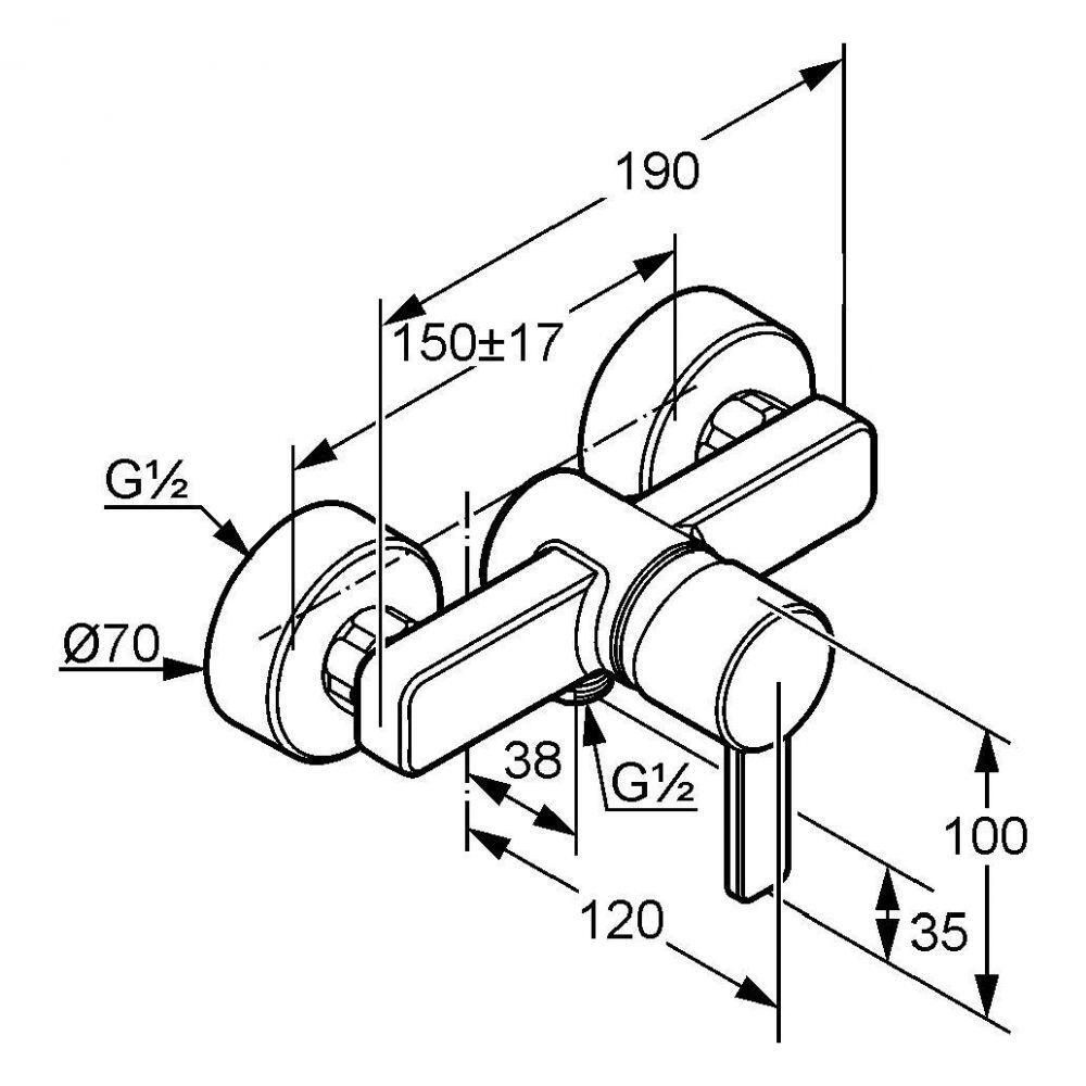 Kludi Zenta Brause-Einhandmischer DN 15 Chrom