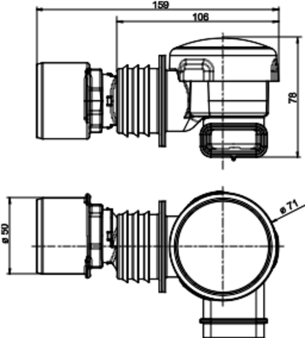 SANIT Rohrbelüfter-Set für Unterputz-Spülkasten