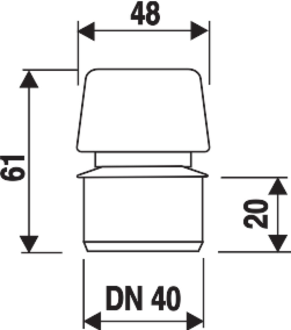SANIT Rohrbelüfter für Einzelobjektbelüftung DN 40