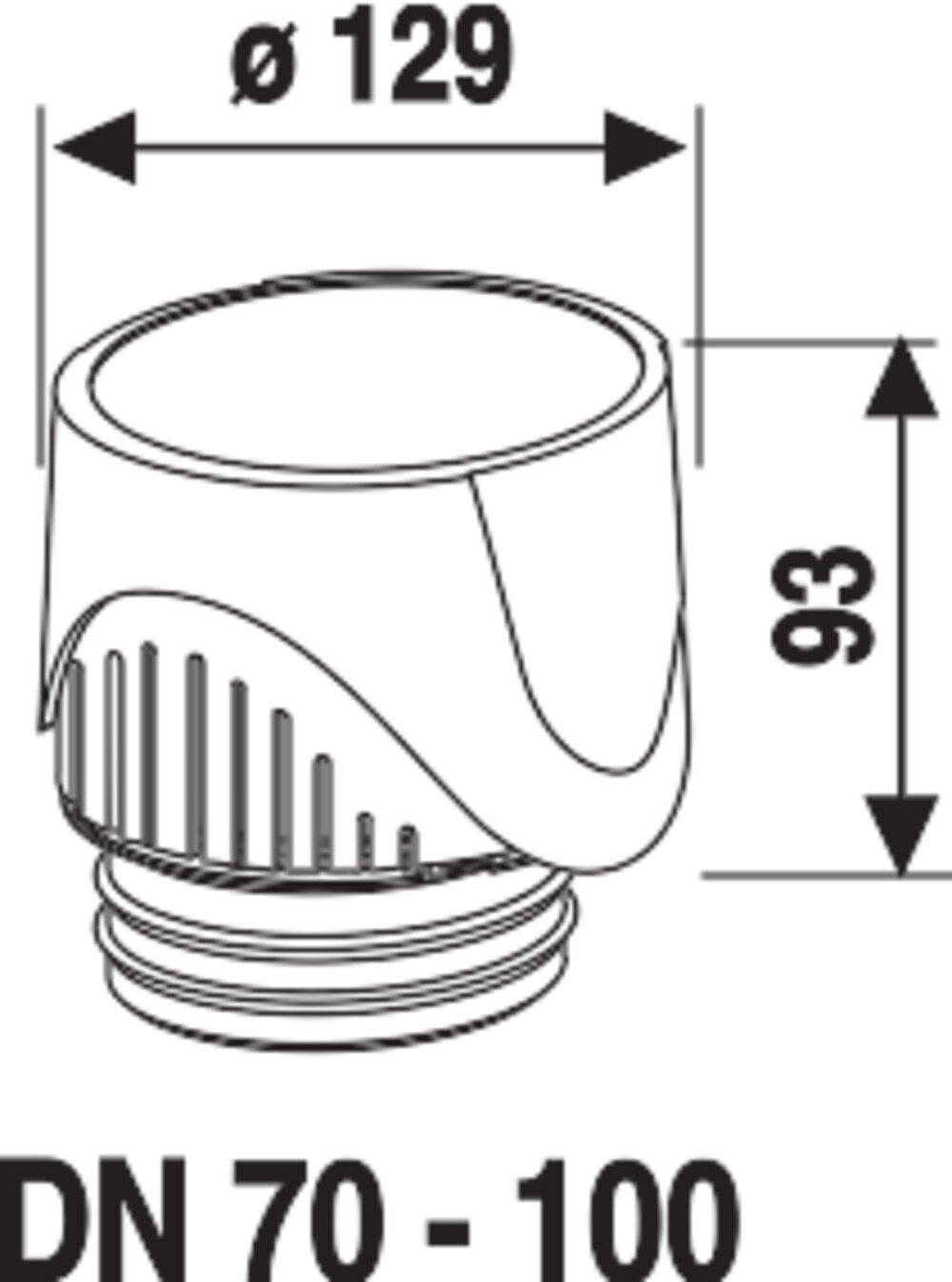 SANIT ventilair DN 70 - 100 CH-Variante