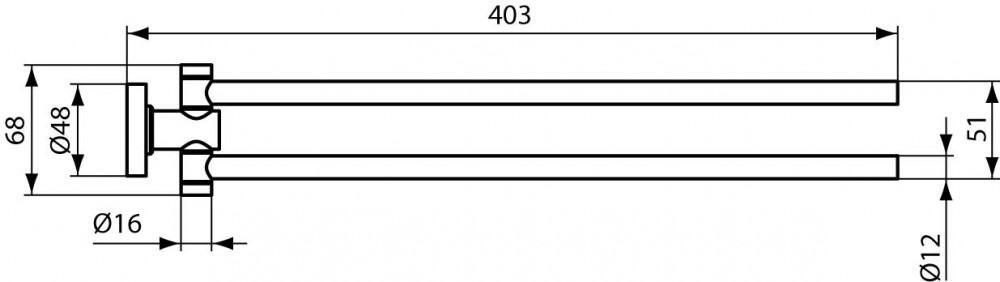 Ideal Standard IOM doppelte Handtuchstange