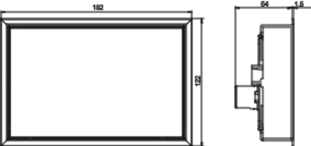 SANIT Betätigungsplatte SWING Edelstahl gebürstet