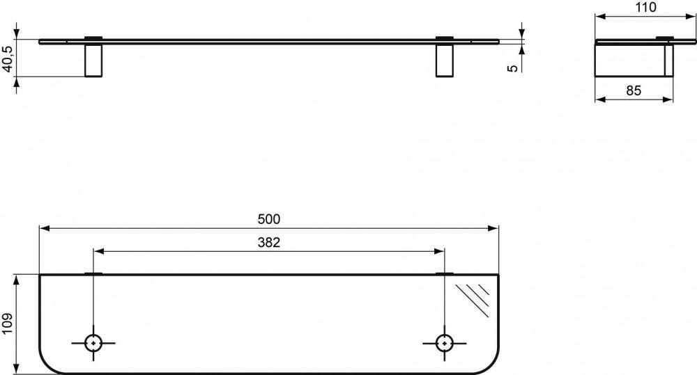 Ideal Standard Connect Glasablage 500 mm