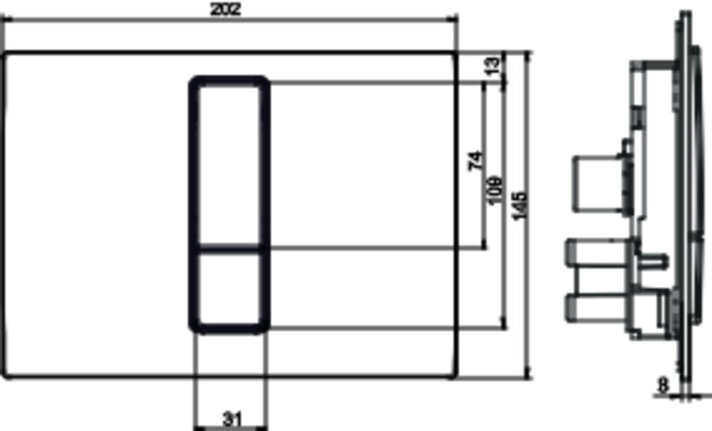 SANIT Betätigungsplatte Ineo Bright weiß