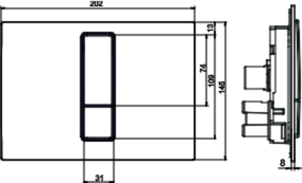 SANIT Betätigungsplatte Ineo Bright Duroplast schwarz