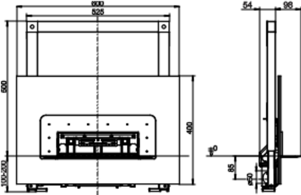 SANIT Dusch - Element INEO mit Wandablauf LINNUM 50