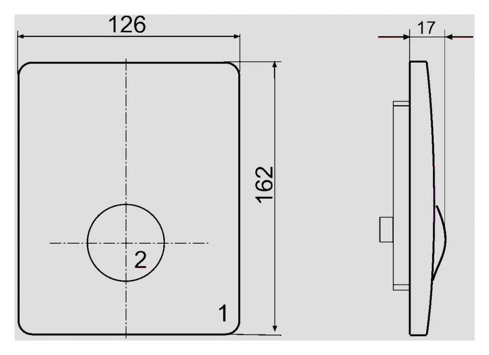 Sanit Urinal Betätigungsplatte Handauslösung weiss