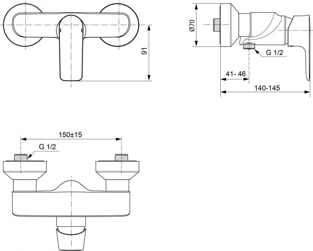 Ideal Standard Connect Air Brausearmatur AP