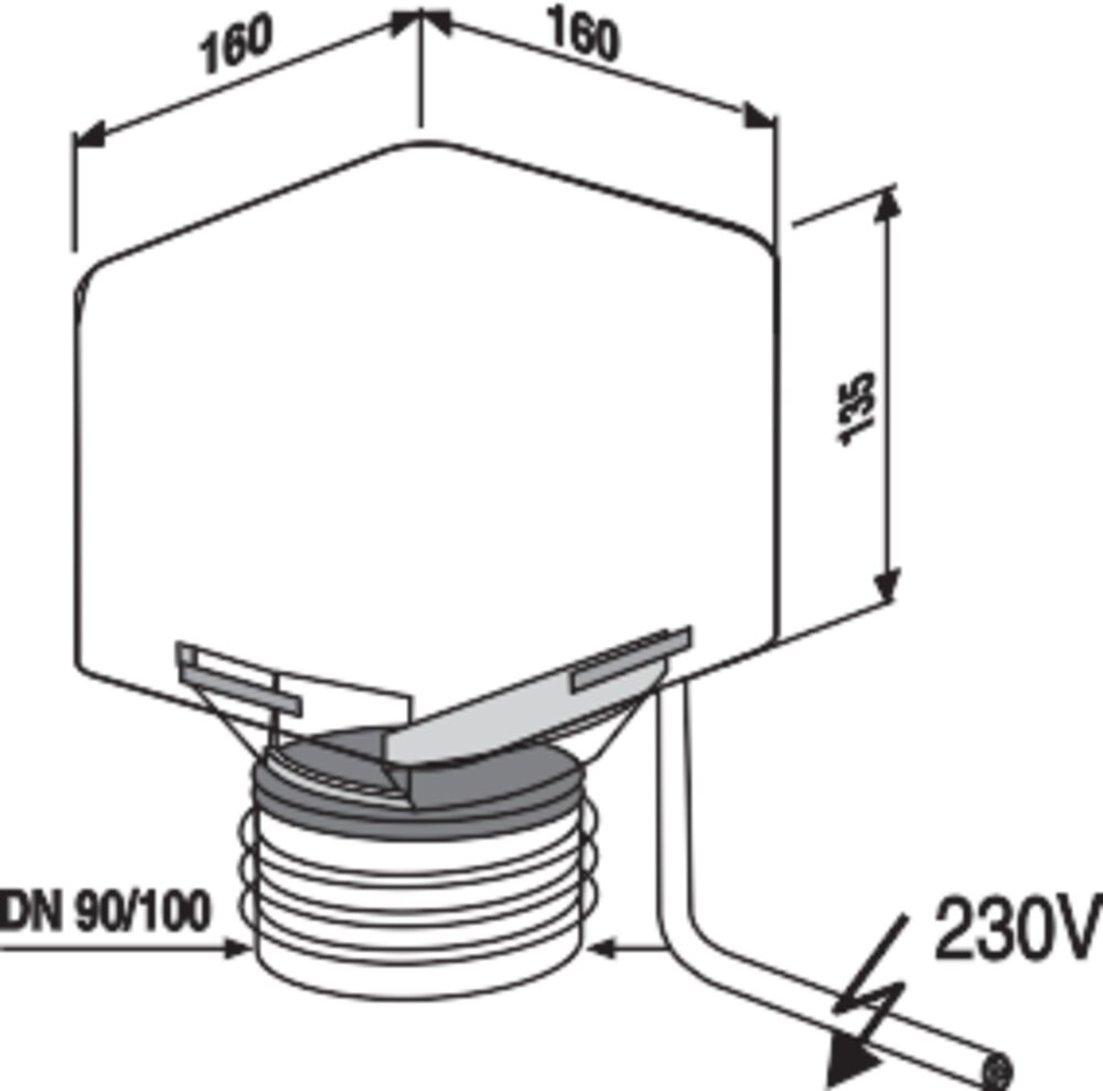 SANIT Rohrbelüfter ventilair Außenbereich tonrot beheizbar