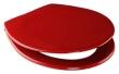 SANIT WC-Sitz 4002 abumed, Edelstahlscharnier, Sicherheitsverschraubung, rot