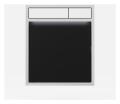 SANIT Betätigungsplatte LIS mit Beleuchtung Grundplatte Glas schwarz Tastenpaar weiss