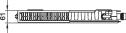 Kermi Ventilheizkörper therm-x2 Profil-Vplus (FTP) Mittelanschluss Typ 11 Bauhöhe 300mm