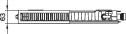 Kermi Ventilheizkörper therm-x2 Line-V (PLV) Typ 11 Bauhöhe 405mm