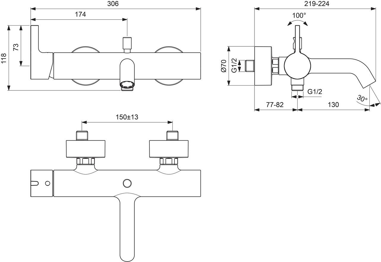 Ideal Standard Joy Badearmatur AP