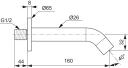 Ideal Standard Joy Wandauslauf 160 mm