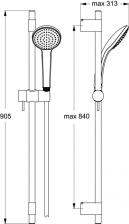 Ideal Standard Brausekombination 900 mm M1 mit 1-Funktionshandbrause Idealrain Pro