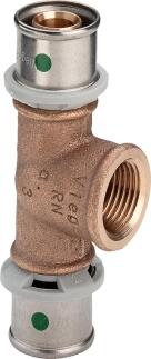 VIEGA T-Stück 25 x 1/2 IG x 25mm, Rotguss