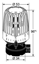 Heimeier Thermostat-Kopf K Direktanschluß für Danfoss RAV-Ventil