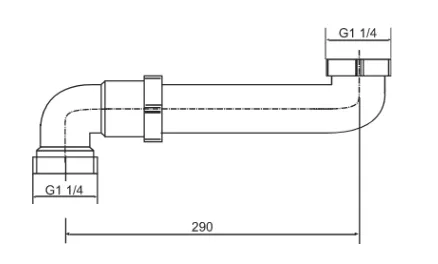 SANIT Raumsparabgang G1 1/4xG1 1/4