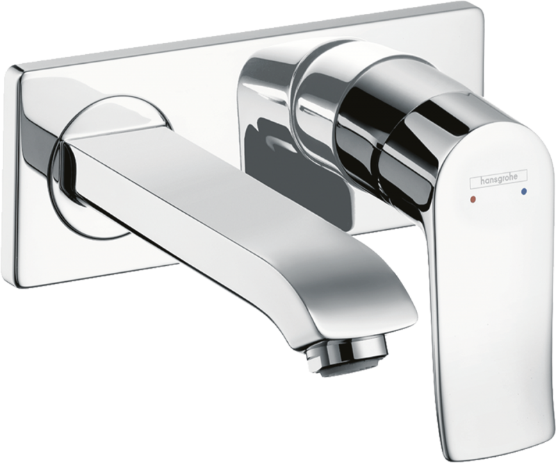 Hansgrohe Metris Einhebel-Waschtischmischer Unterputz f&uuml;r Wandmontage mit Auslauf 16,5 cm