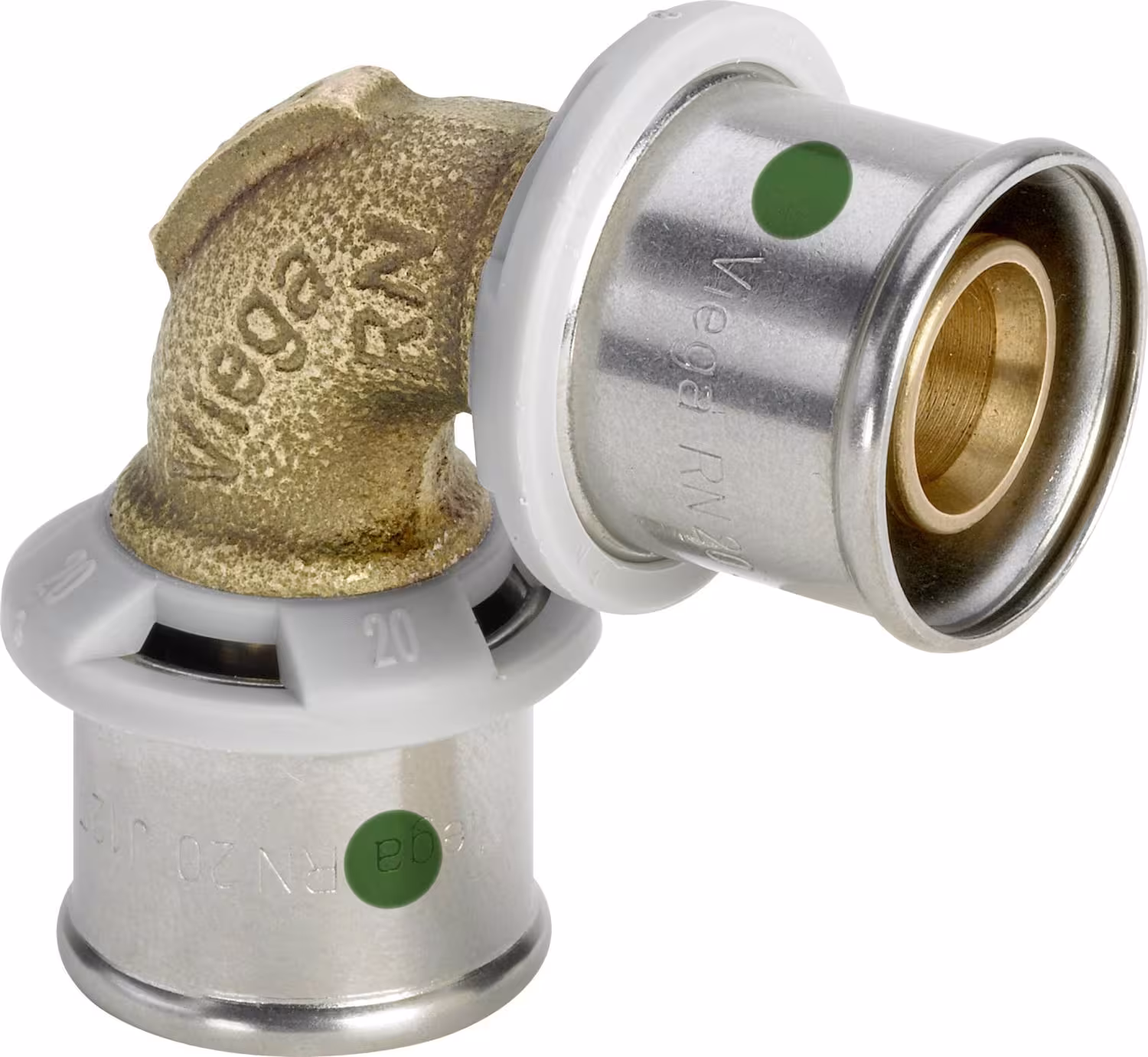 VIEGA Winkelkupplung 32mm, Rotguss