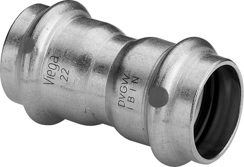 VIEGA Edelstahl Muffe 35mm