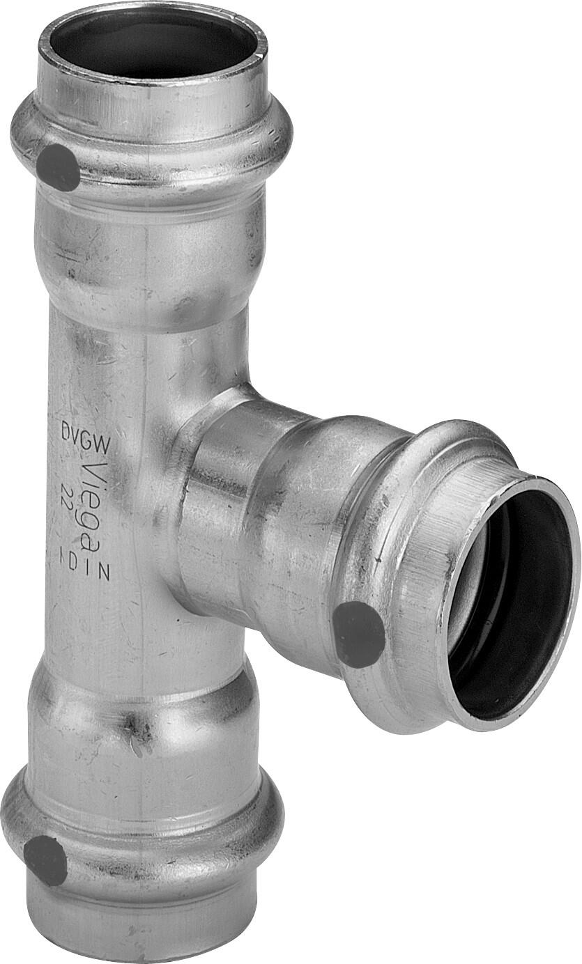 VIEGA Edelstahl T-St&uuml;ck 22mm