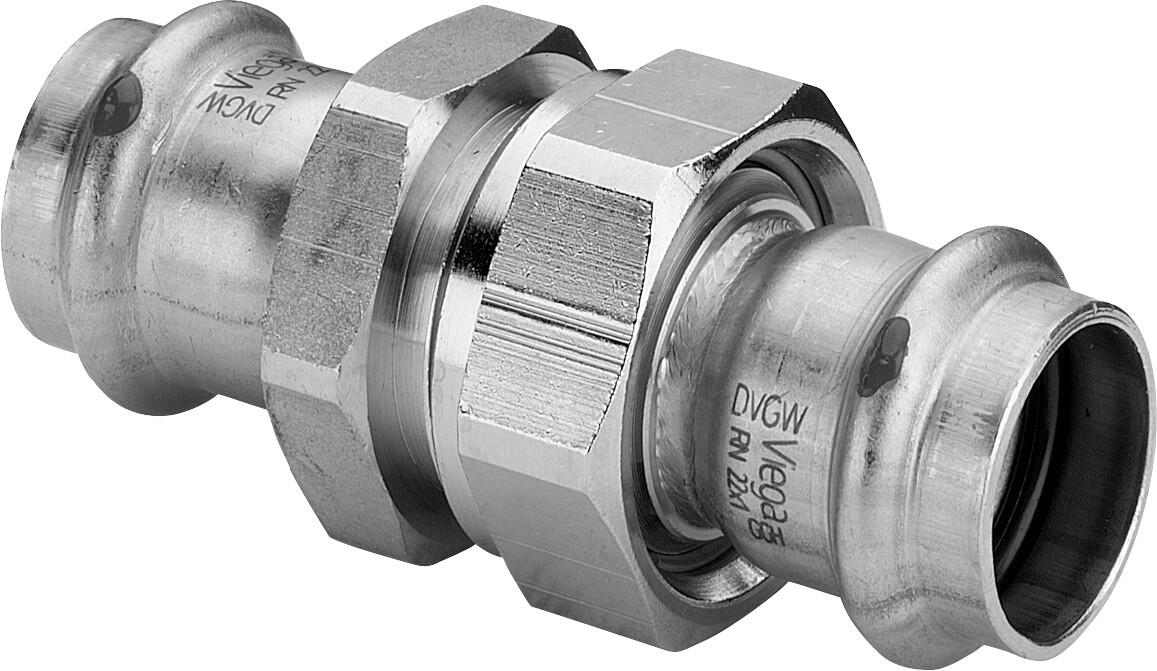 VIEGA Edelstahl Verschraubung 28mm, flachd.