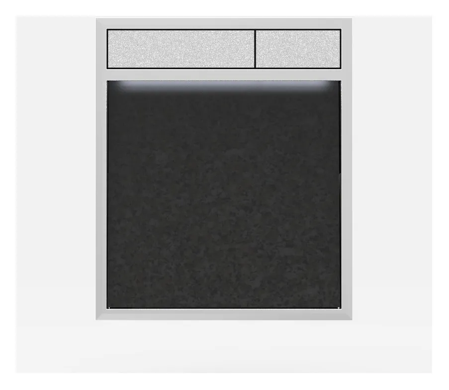 SANIT Bet&auml;tigungsplatte LIS mit Beleuchtung Grundplatte Granit schwarz Tastenpaar mattchrom