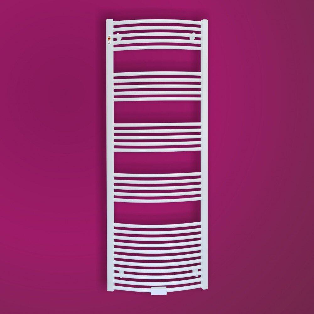 MERT Standard Badheizkörper weiß-gebogen - Lieferung ohne Handtuchhaken