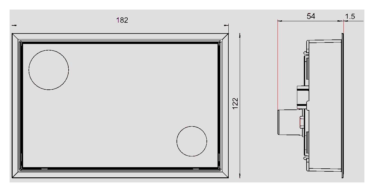 SANIT Bet&auml;tigungsplatte SWING fl&auml;chenb&uuml;ndig weiss