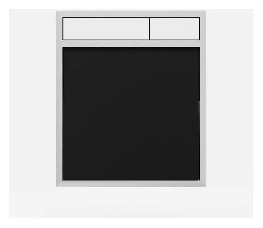 SANIT Bet&auml;tigungsplatte LIS ohne Beleuchtung Grundplatte Glas schwarz Tastenpaar weiss