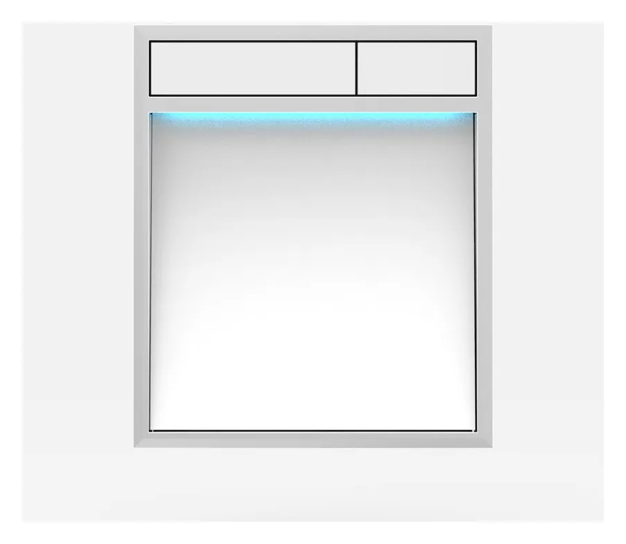 SANIT Bet&auml;tigungsplatte LIS mit Beleuchtung Grundplatte Glas weiss Tastenpaar weiss
