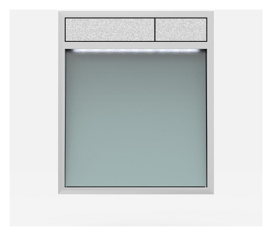 SANIT Betätigungsplatte LIS mit Beleuchtung Grundplatte Glas silbergrau Tastenpaar mattchrom