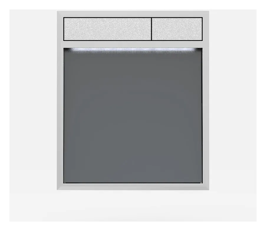 SANIT Bet&auml;tigungsplatte LIS mit Beleuchtung Grundplatte Glas anthrazit Tastenpaar mattchrom