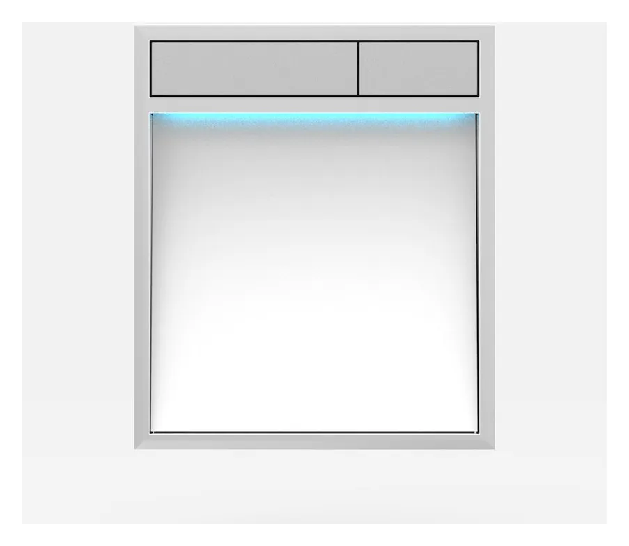 SANIT Bet&auml;tigungsplatte LIS mit Beleuchtung Grundplatte Glas weiss Tastenpaar mattchrom