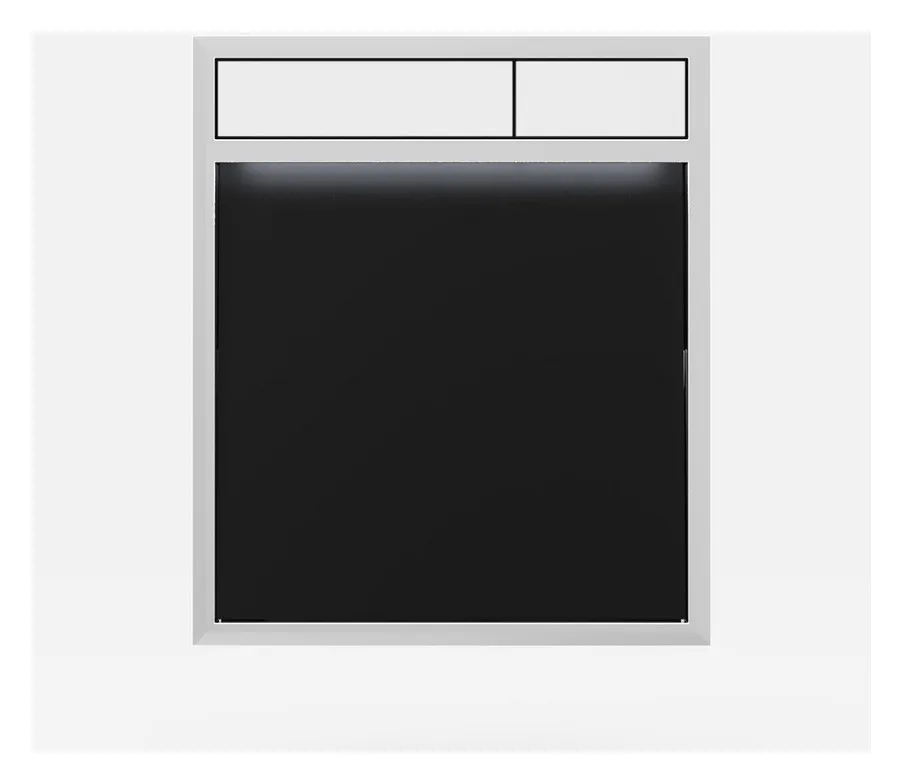 SANIT Bet&auml;tigungsplatte LIS mit Beleuchtung Grundplatte Glas schwarz Tastenpaar weiss