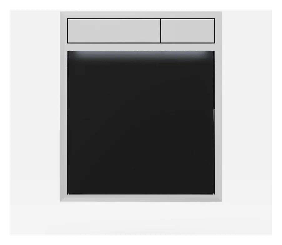 SANIT Bet&auml;tigungsplatte LIS mit Beleuchtung Grundplatte Glas schwarz Tastenpaar chrom hochglanz