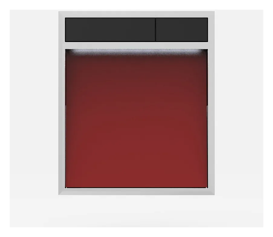 SANIT Bet&auml;tigungsplatte LIS mit Beleuchtung Grundplatte Glas rot Tastenpaar schwarz