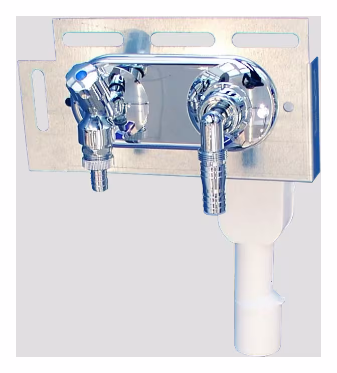 Sanit Wandeinbaugeruchverschluss mit Wasserzulauf DN 15