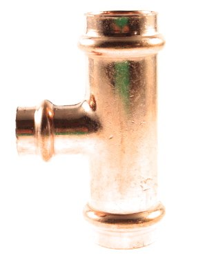 Kupfer Press T-Stück reduziert