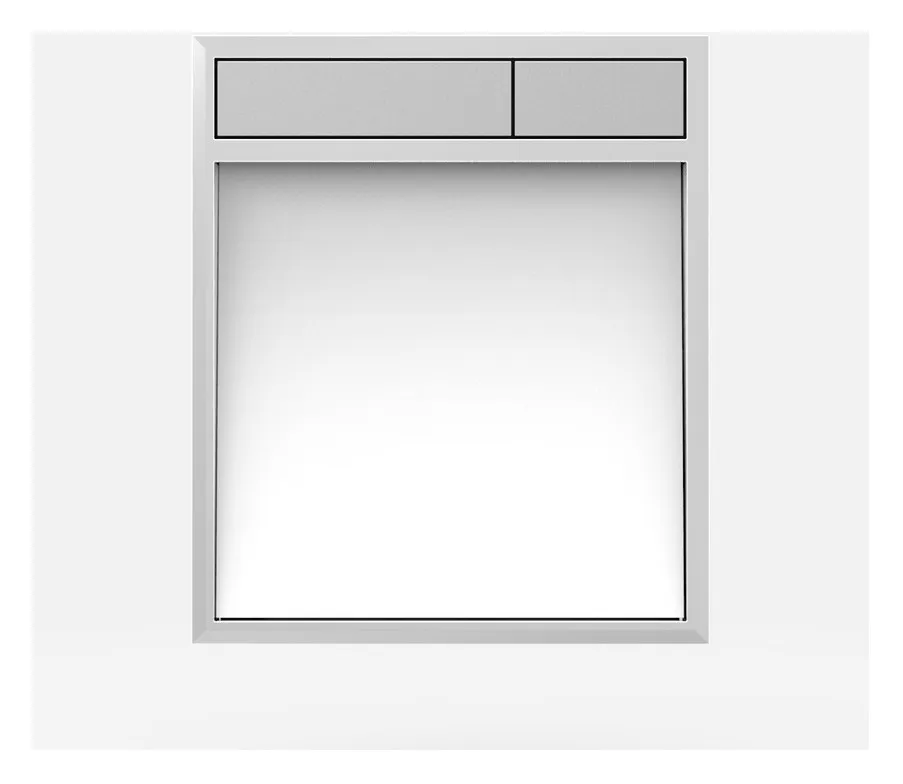 SANIT Bet&auml;tigungsplatte LIS ohne Beleuchtung Grundplatte Glas weiss Tastenpaar mattchrom