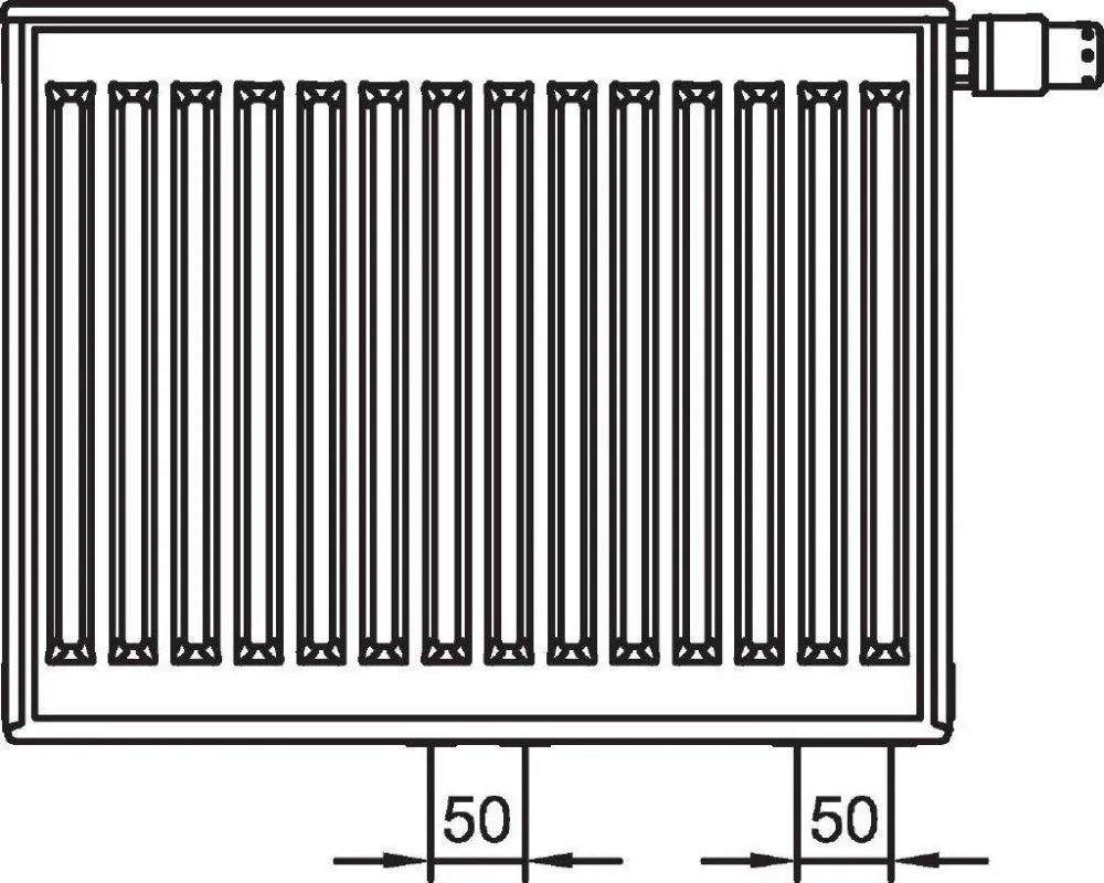 Kermi Ventilheizk&ouml;rper therm-x2 Profil-Vplus (FTP) Mittelanschluss Typ 11 Bauh&ouml;he 400mm
