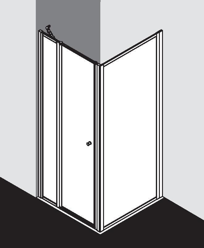 Kermi Nova 2000 Schwingt&uuml;r Kunstglas H&ouml;he 1850mm