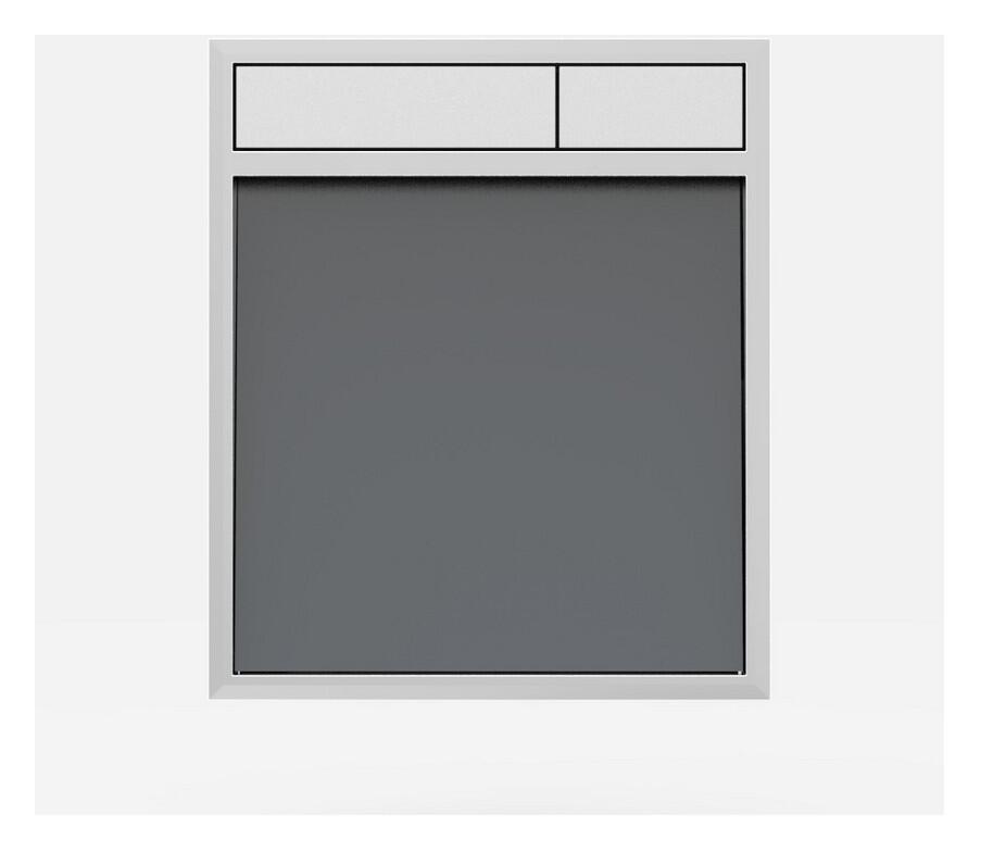 SANIT Bet&auml;tigungsplatte LIS ohne Beleuchtung Grundplatte Glas anthrazit Tastenpaar mattchrom