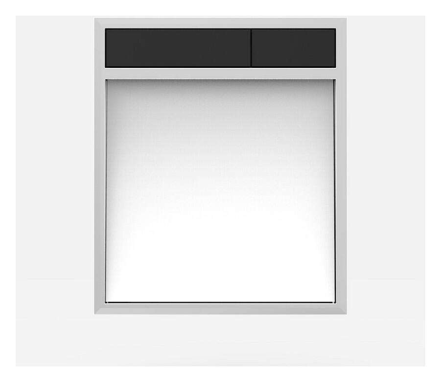 SANIT Bet&auml;tigungsplatte LIS ohne Beleuchtung Grundplatte Glas weiss Tastenpaar schwarz