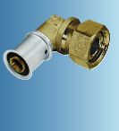 Multitubo G2 Metall-Press-Winkel-Verschraubung 90° m. Überwurf