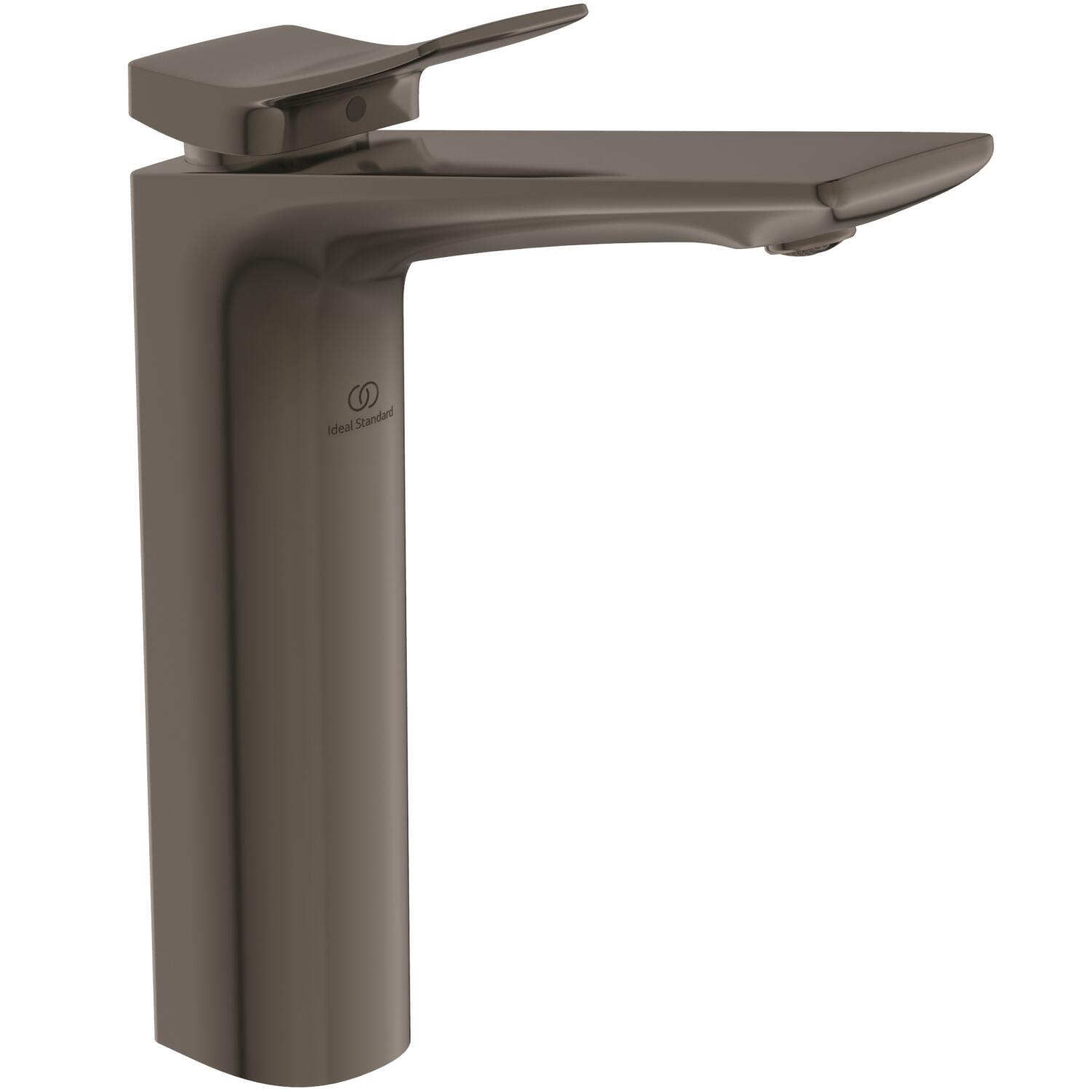 Ideal Standard Check Waschtischarmatur mit verl&auml;ngertem Sockel ohne Ablaufgarnitur Magnetic Grey