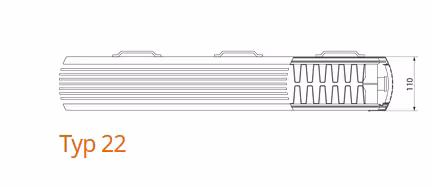 Purmo KOS H Typ 22 Bauh&ouml;he 770mm Dekorative Heizk&ouml;rper