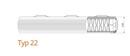 Purmo KOS H Typ 22 Bauh&ouml;he 920mm Dekorative Heizk&ouml;rper